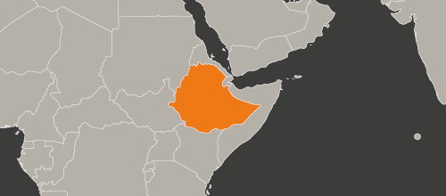 mapa kraju Etiopia
