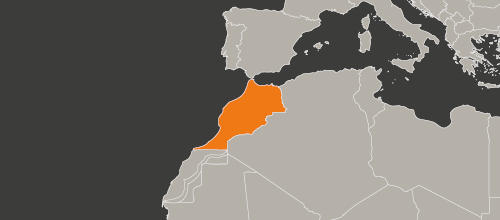 mapa kraju Maroko